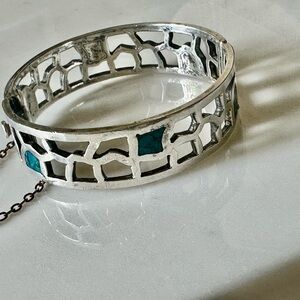 Sterling silver signed Texico Mexico 925 turquoise bracelet